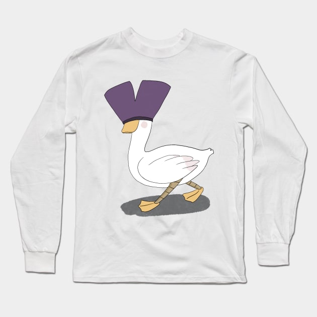 Pants head Doo Doo duck Long Sleeve T-Shirt by LaartStudio